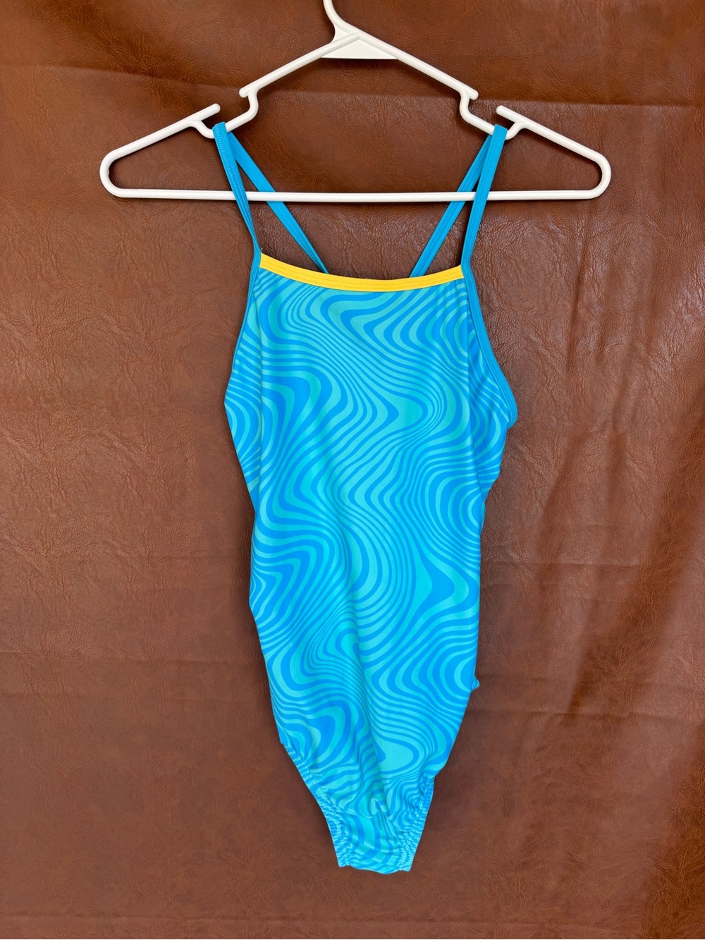 Speedo Women’s Blue Swirl One Piece Swimsuit Size 16